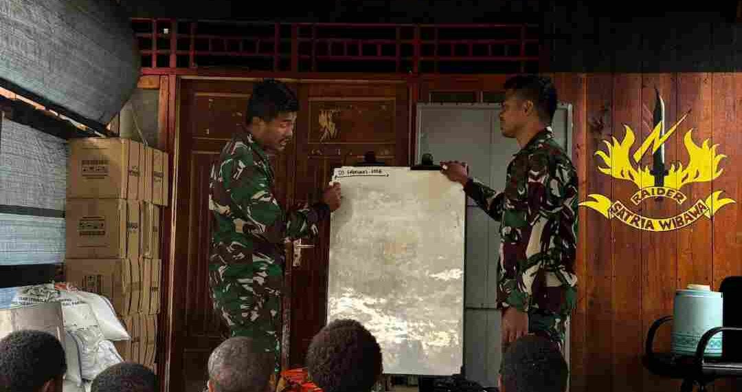 TNI Mengajar di Ujung Negeri: Pos Oksop Yonif 751/VJS Satgas Swasembada Gelar Calistung