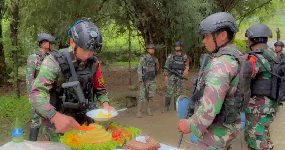 Yonif 2 Marinir Gelar Syukuran Kenaikan Pangkat Prajurit di Medan Latihan Rajamandala